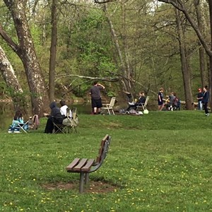 People Along Bank