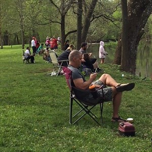 People along bank II